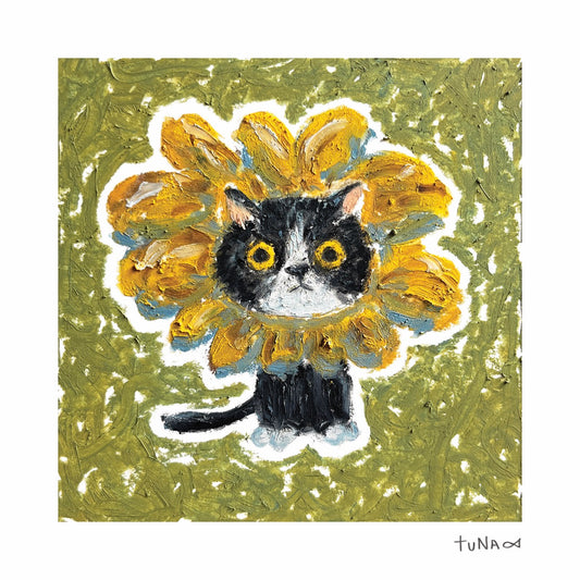 Flower Cat Mini Print