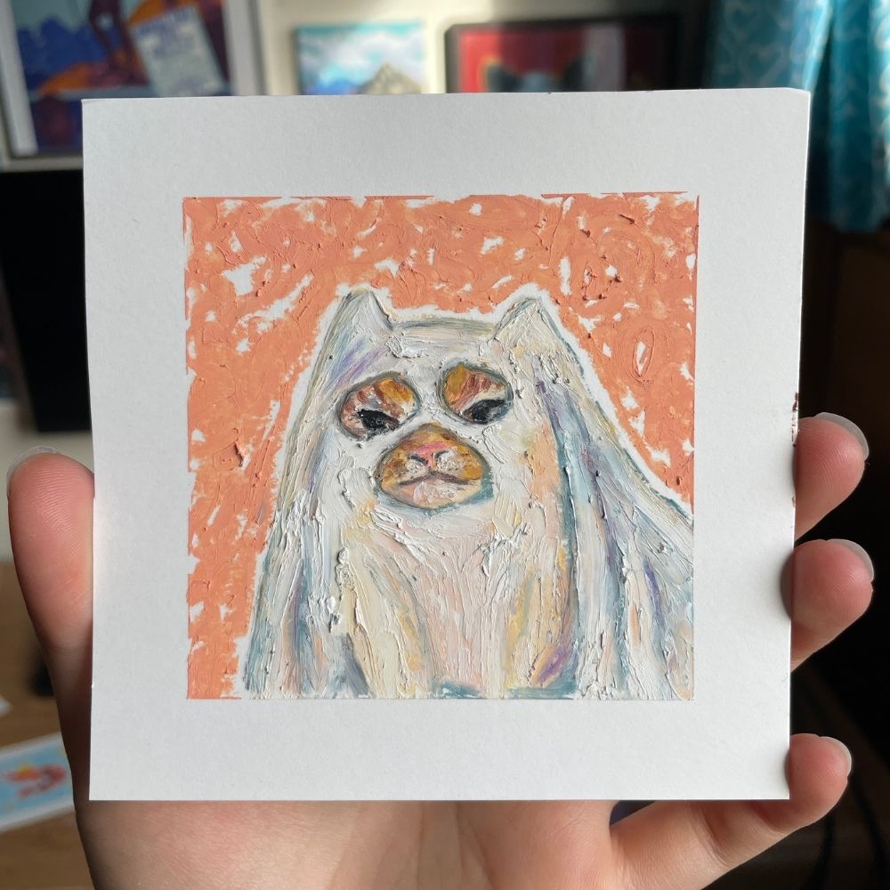 Ghost Cat Mini Print