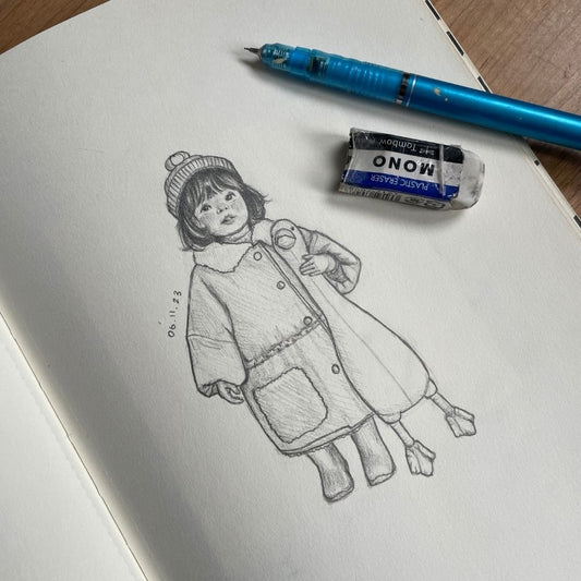 Girl & Goose Mini Print