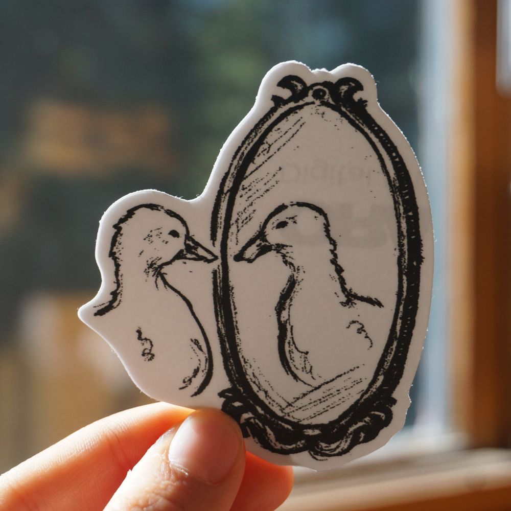 Duck Mirror Sticker