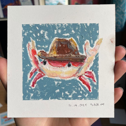 Cowboy Crab Mini Print