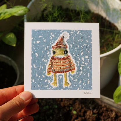 Cozy Frog Mini Print