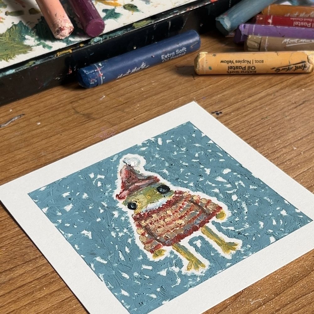 Cozy Frog Mini Print