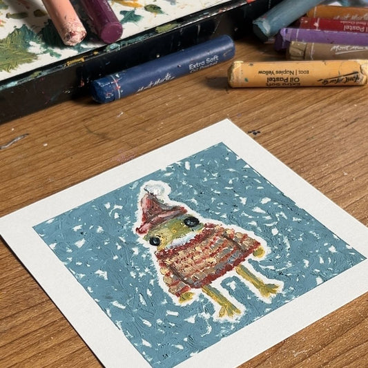 Cozy Frog Mini Print