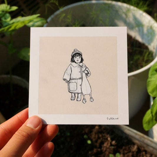 Girl & Goose Mini Print