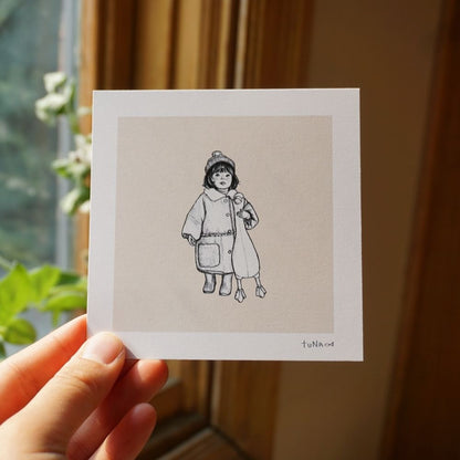 Girl & Goose Mini Print