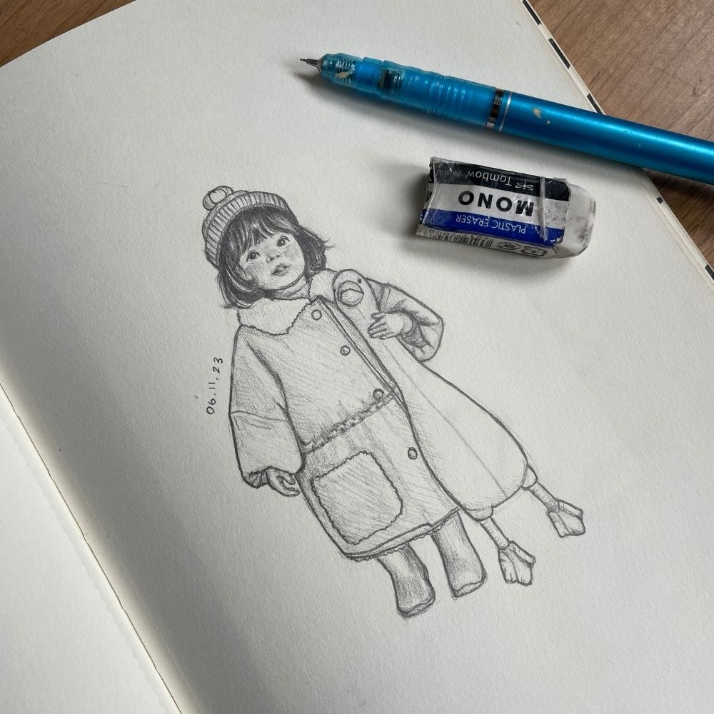 Girl & Goose Mini Print