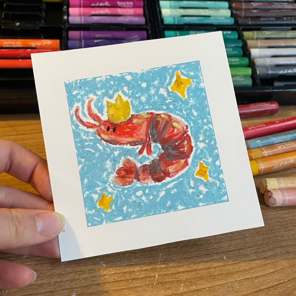 Shrimp King Mini Print