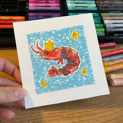 Shrimp King Mini Print