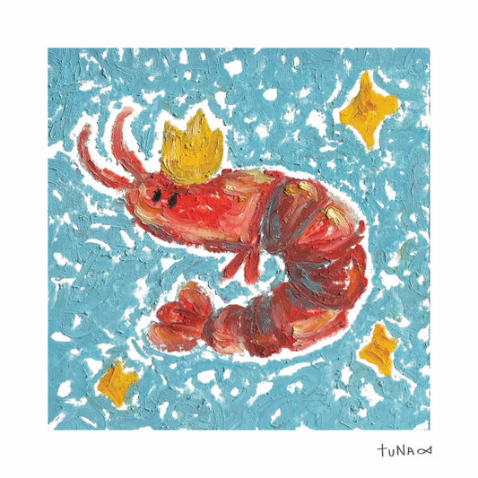 Shrimp King Mini Print