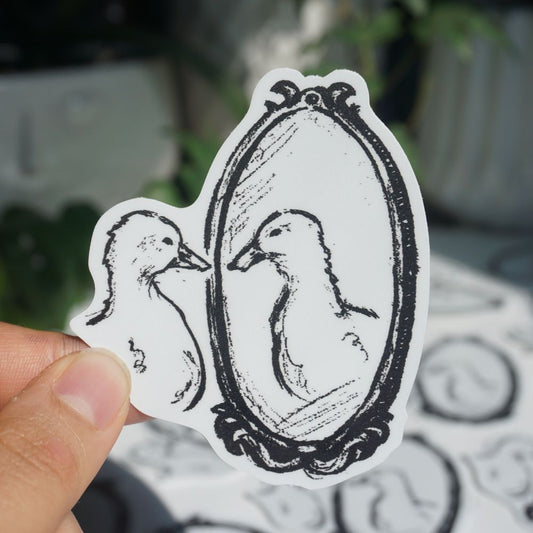 Duck Mirror Sticker
