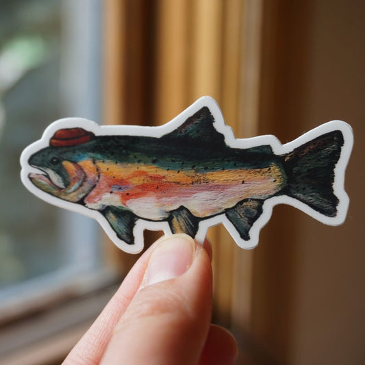 Fish Hat Sticker
