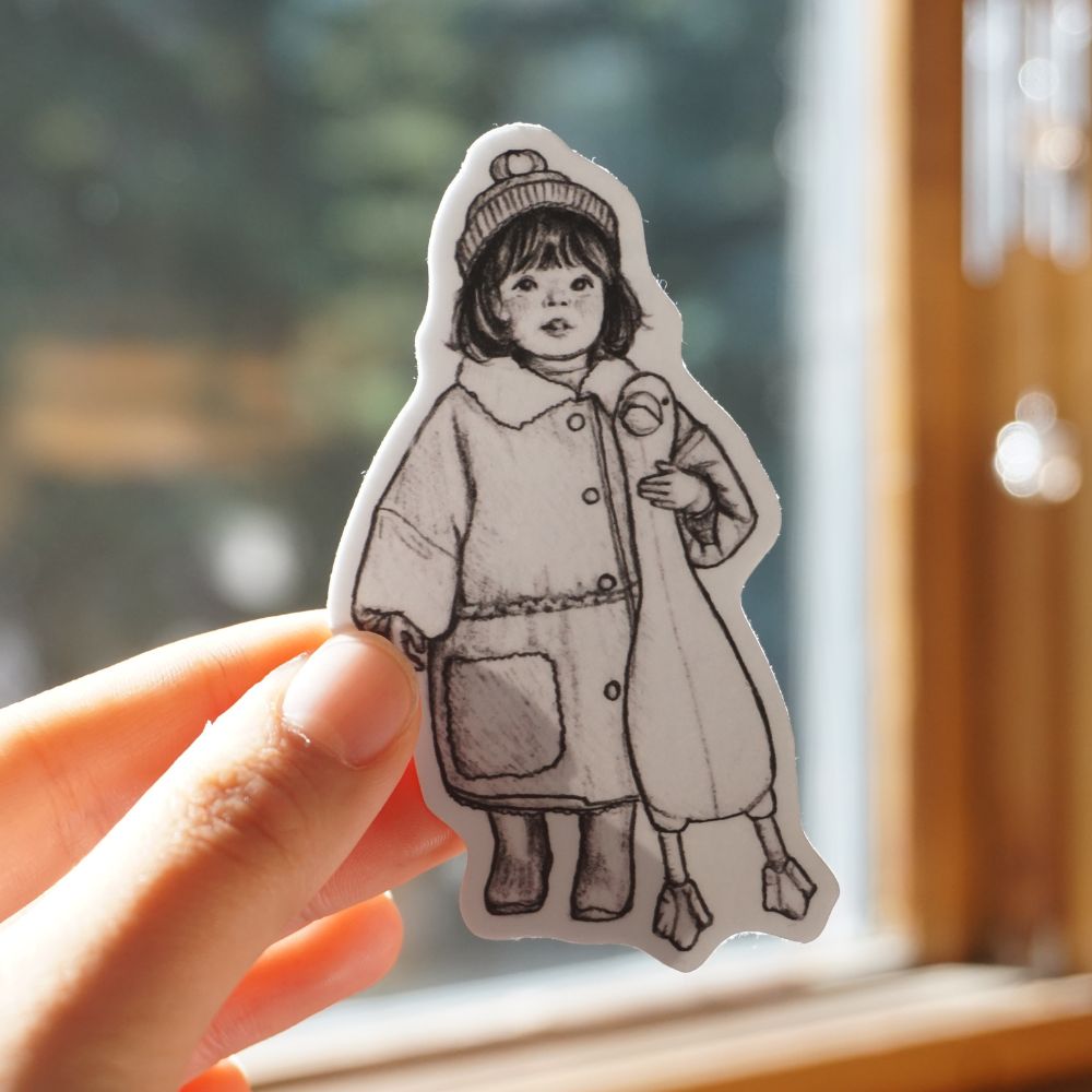 Girl & Goose Sticker