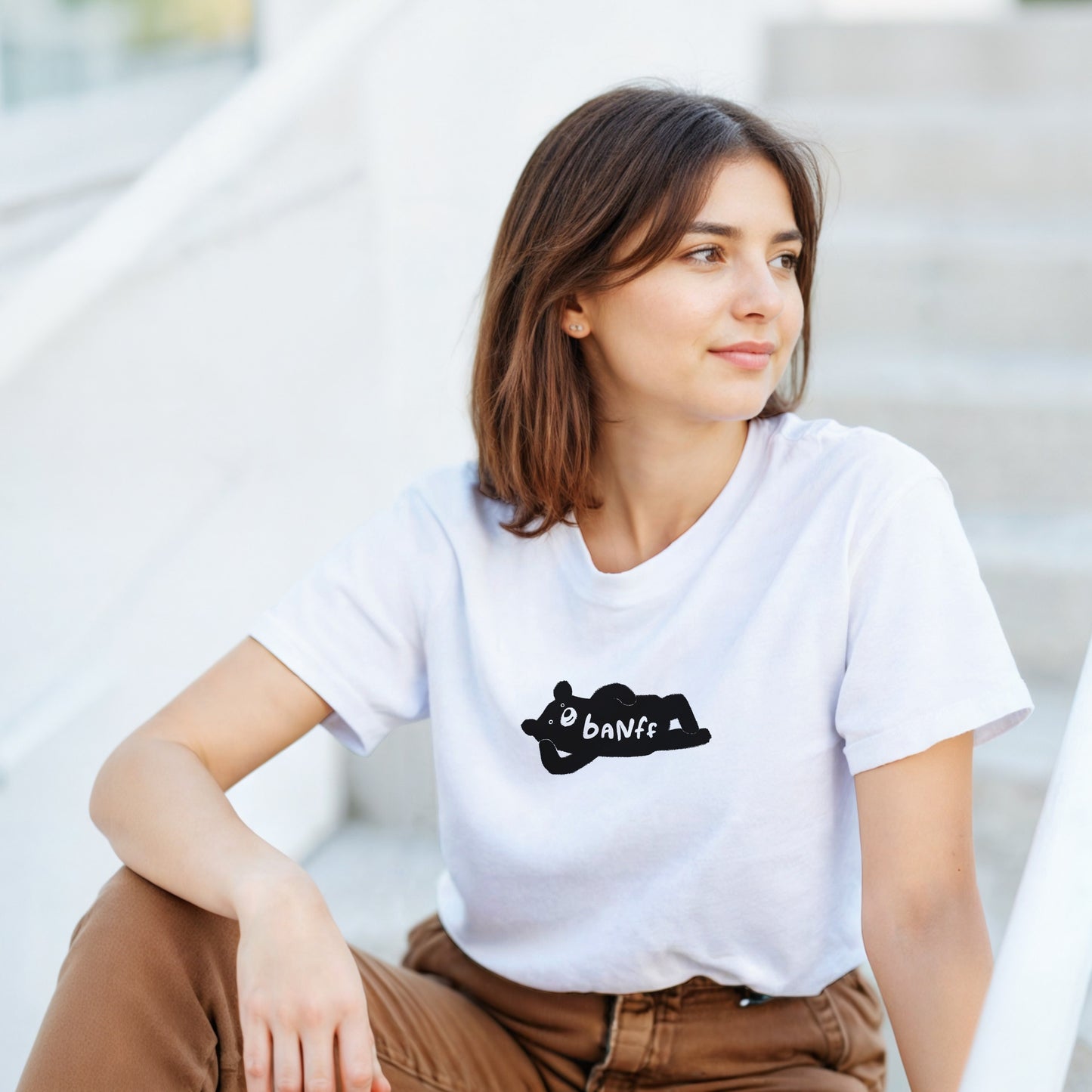 Banff Bear T-shirt - White